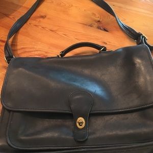 Coach Black Leather Briefcase